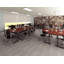 Borchert Rectangle Height Adjustable Flip Top Training Table with Casters-27407309-27407307