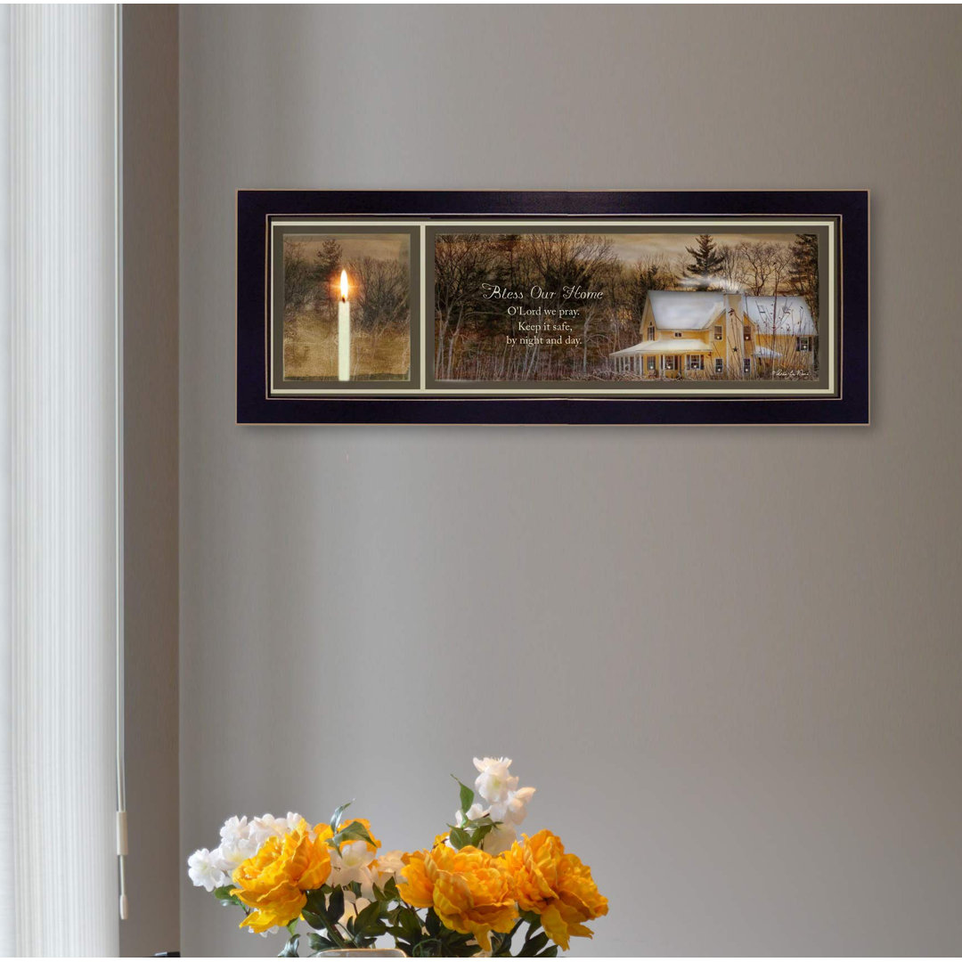 God Bless Our Home Framed Wall Art for Living Room, Home Wall Décor for Bedroom by Robin-Lee Vieira August Grove®