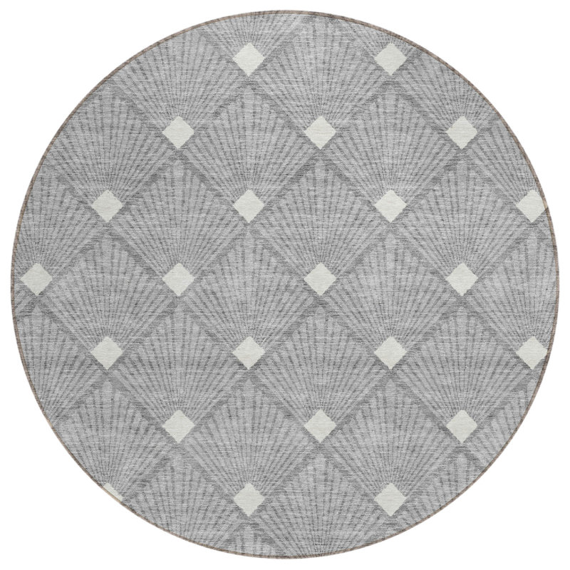 Tapis rond ivoire 8 po