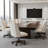 Mellins Armless Swivel Upholstered Task Chair with Wide Back and Solid Wood Base-910818531