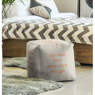 Upholstered Polyester Blend Cube