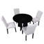 Ensemble de table de salle à manger 5 pièces, table de salle à manger moderne de 43 pouces et 4 chaises rembourrées pour la salle à manger, la cuisine, le salon, facile à assembler-2039644746-2039644748-2039644737