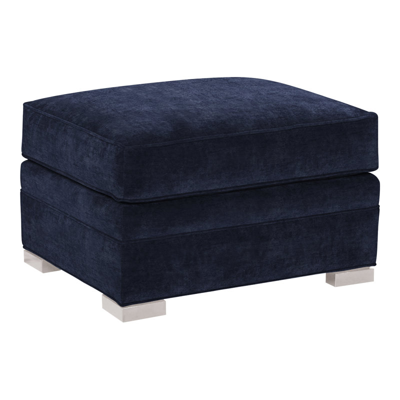 Davidson 28" Ottoman, Dove Gray, Nadia Eclipse