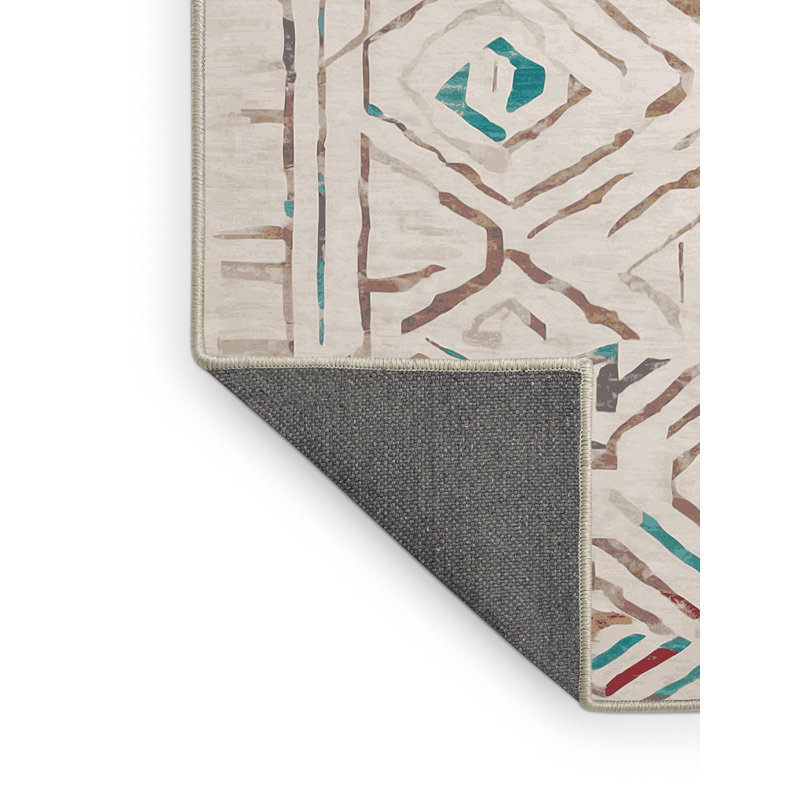 Silky Soft Plush Beige Area Rug, Square 3'