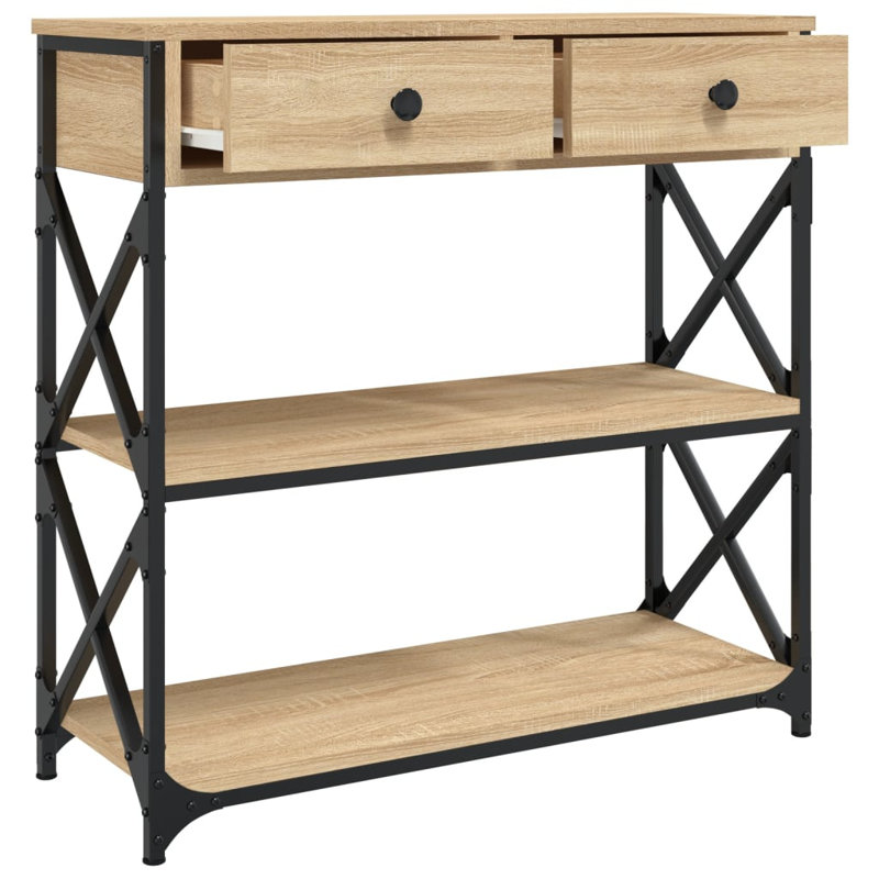 Console Table, 75cm H x 75cm W x 28cm D, Sonoma Oak