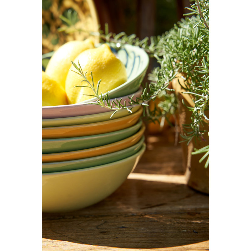 Amalfi Cereal Bowl - Lime - 7", Pink