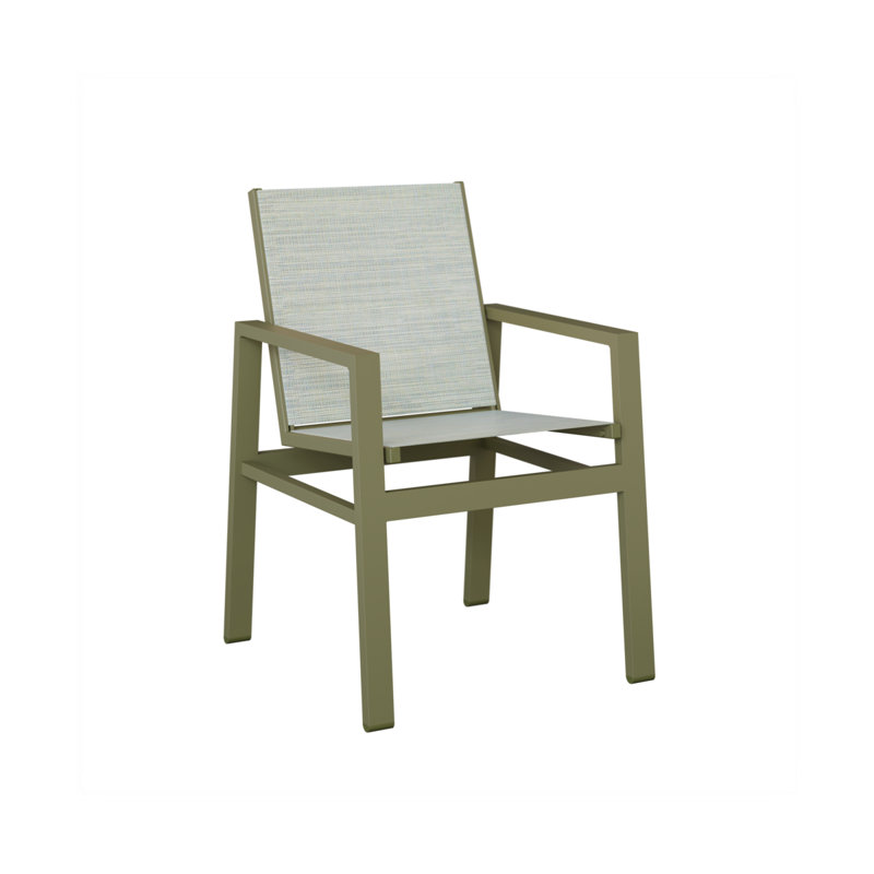 Chaise d'extérieur en aluminium avec tissu Sling Vida, Aluminium vert sauge, Martinique