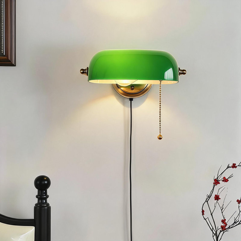 Glass Plug-in Wall Sconce