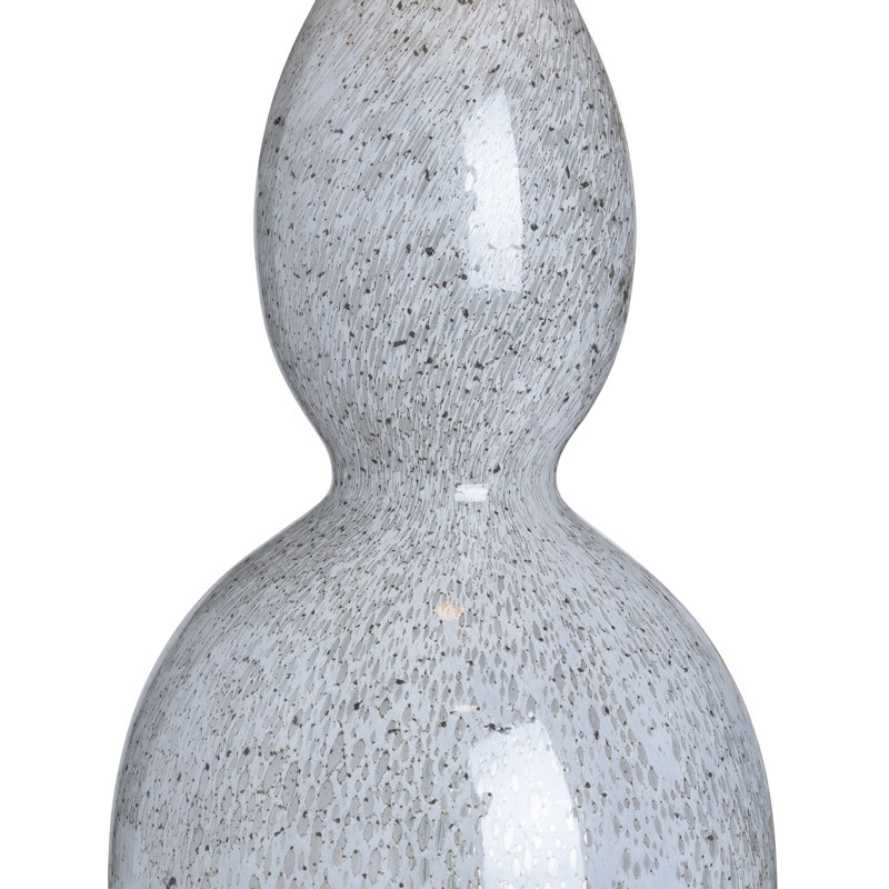 35.25" Crystal Table Lamp With White Shade