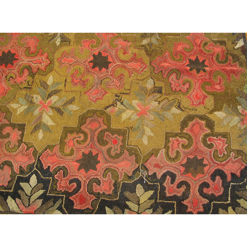 Tapis crocheté vert antique