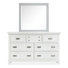 Commode blanche à tiroir avec miroir de paysage gris