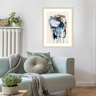 Twin Abstract No. 1 by Dan Hobday Wood Framed Wall Art Print
