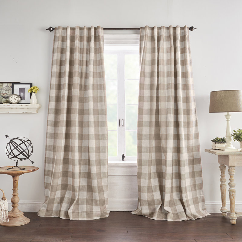 Threadmade Grainger Rod Pocket Back Tab Window Curtain, Linen - 52"W x 84"L, Linen, 52" W x 84" L