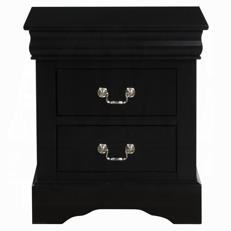 Louis Philippe III Nightstand, Black