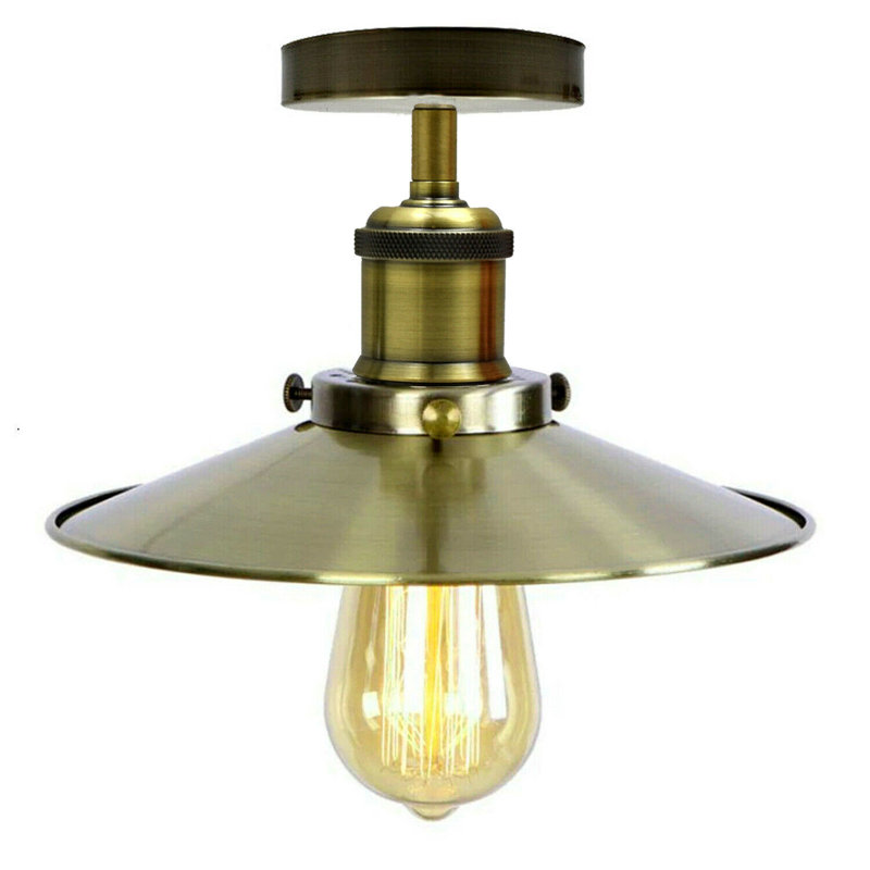 Brenna Semi Flush Mount, Green Brass