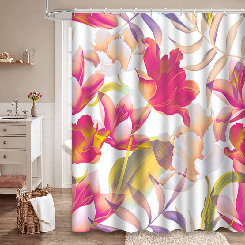 Art floral abstrait tropical avec 12 hameçons, L 72 po x l 72 po