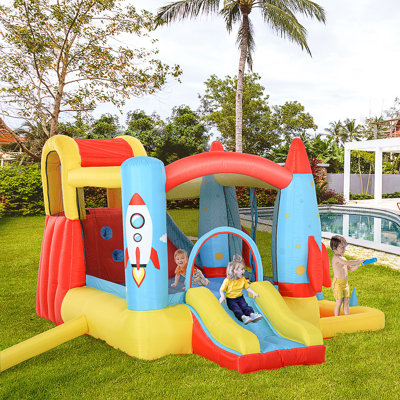 11.14' x 9.18' Bounce House with Water Slide and Air Blower