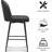 Counter Height Bar Stools Set Of 3, Upholstered Swivel Bar Stools With Back And Metal Legs, 26" Seat Height Kitchen Counter Stool Chairs With Footrest-1865985088-1877169900