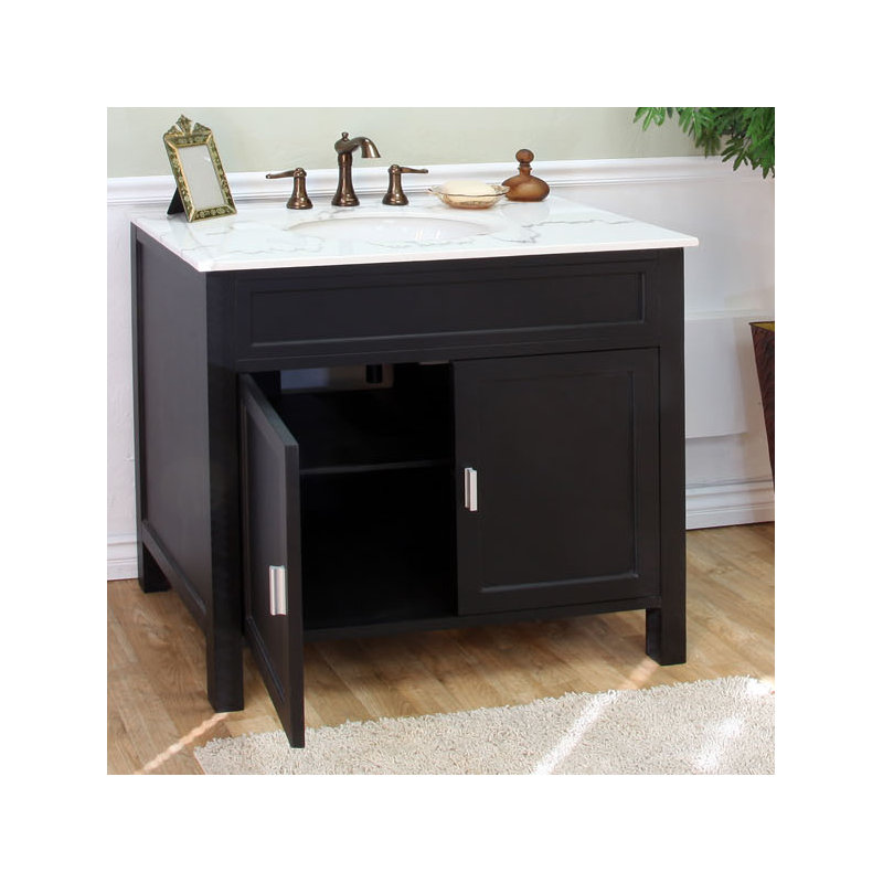 Ensemble de meuble-lavabo simple 36 po Loma, Ébène