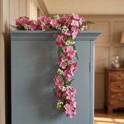30 cm in. Lighted Fresh Faux Artificial Cherry Blossom Garland