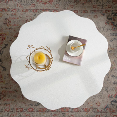 Scalloped White Coffee Table