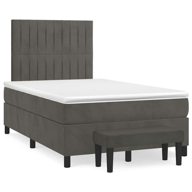 Lit sommier Vidaxl gris foncé, Gris foncé