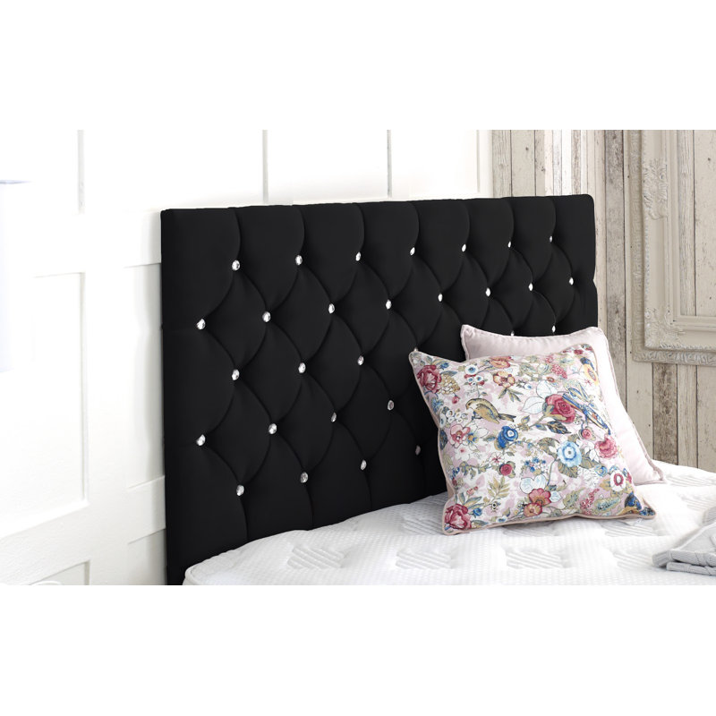 West Upholstered Headboard, Single (3'), Black
