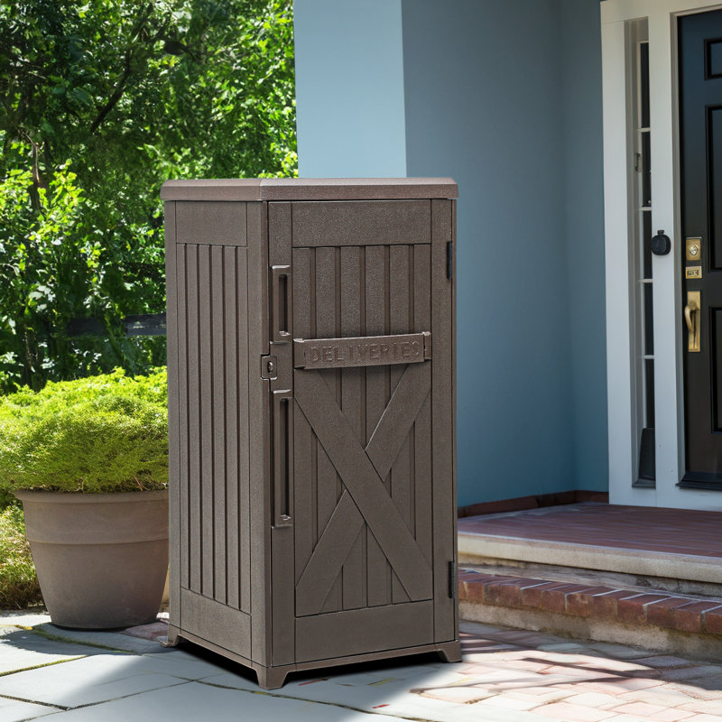 60-Gallon Delivery Storage Box, Brown