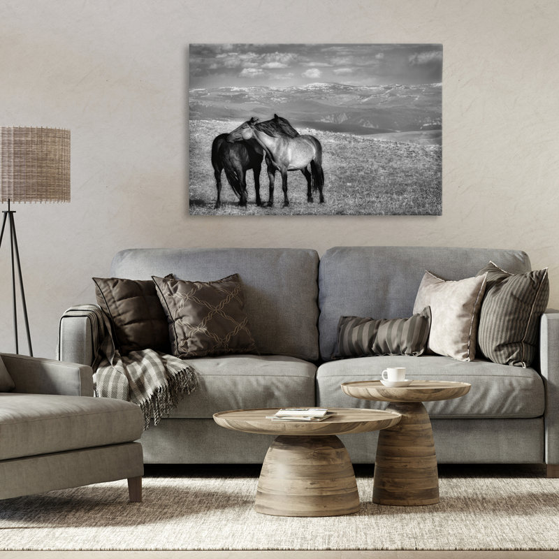 «Focused Horse Duo», conception par Wendy Caro, H 20 po x l 30 po
