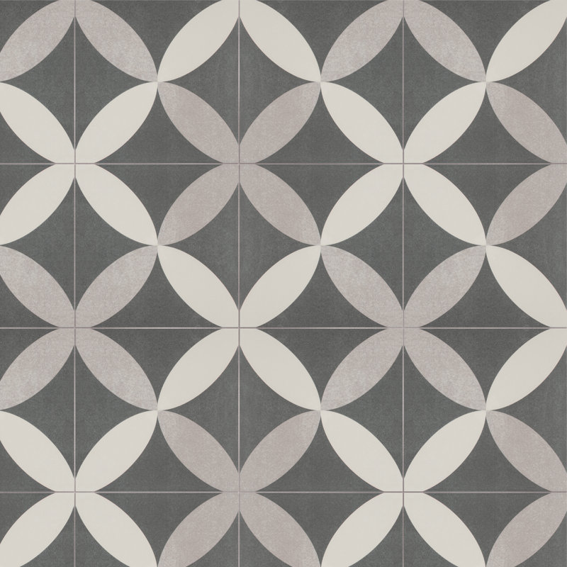 Twenties 8" x 8" Ceramic Patterned Wall & Floor Tile