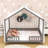 House Bed with Canopy and Slats-1684951266