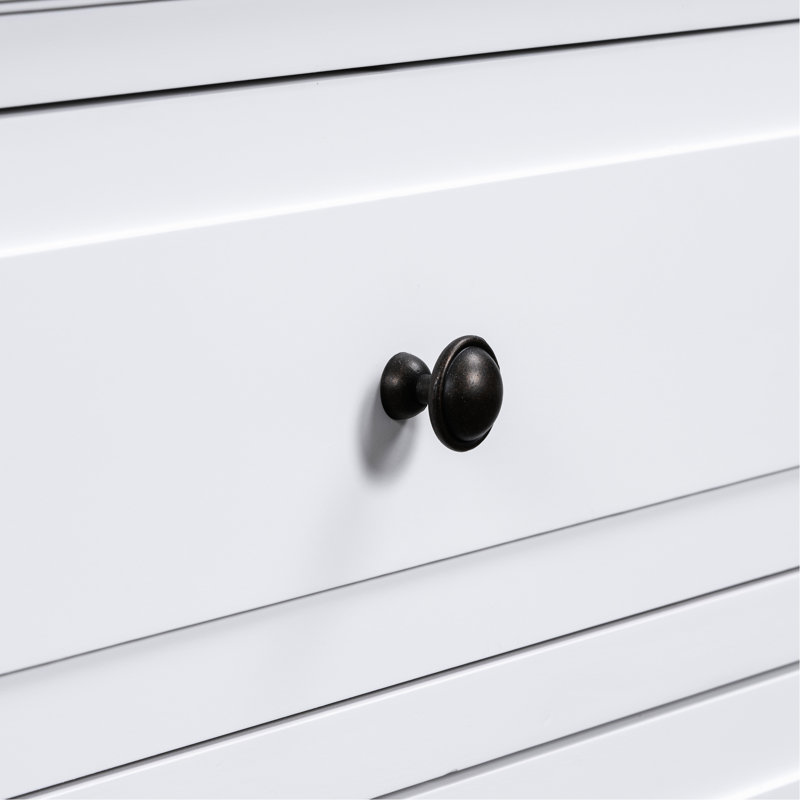 Armoire blanche à 3 chambres - Offrez une table de chevet élégante et fonctionnelle pour garder votre rangement propre, Blanc