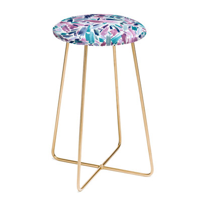 Ninola Upholstered Counter Stool with Metal Frame