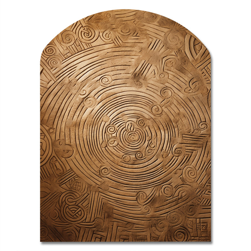 «Tenesha - Asymmetric Boho Feather», art mural en métal, H 34 po x l 25 po