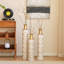 Vases et pots de chambre à coucher et de salon avec métal blanc antique, étagères et structure en métal