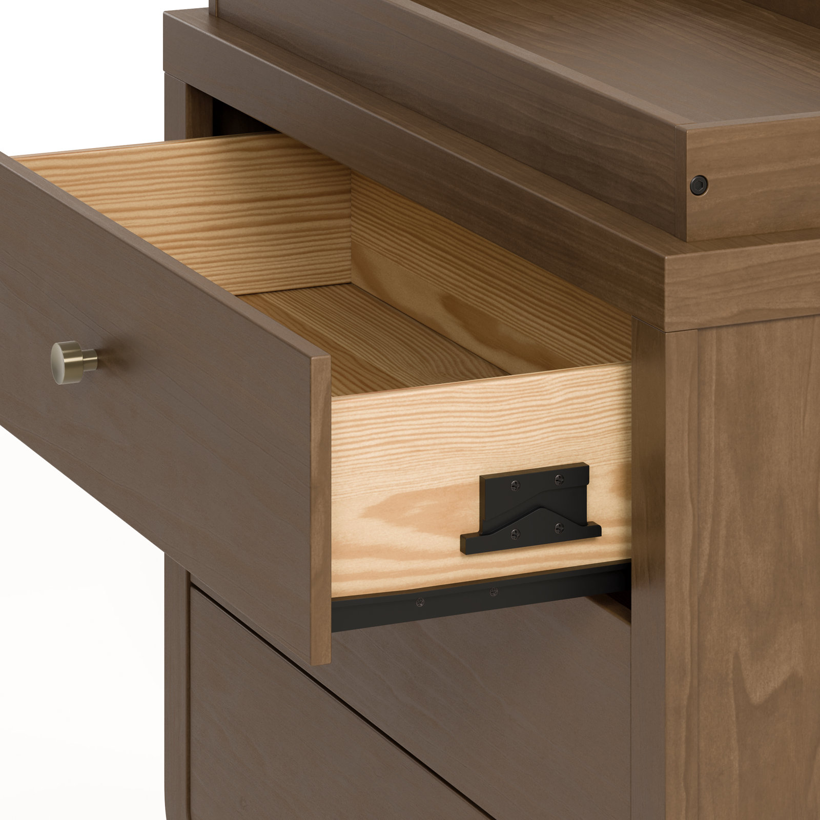 Santorini 3-Drawer Changing Table Dresser, Hazelnut