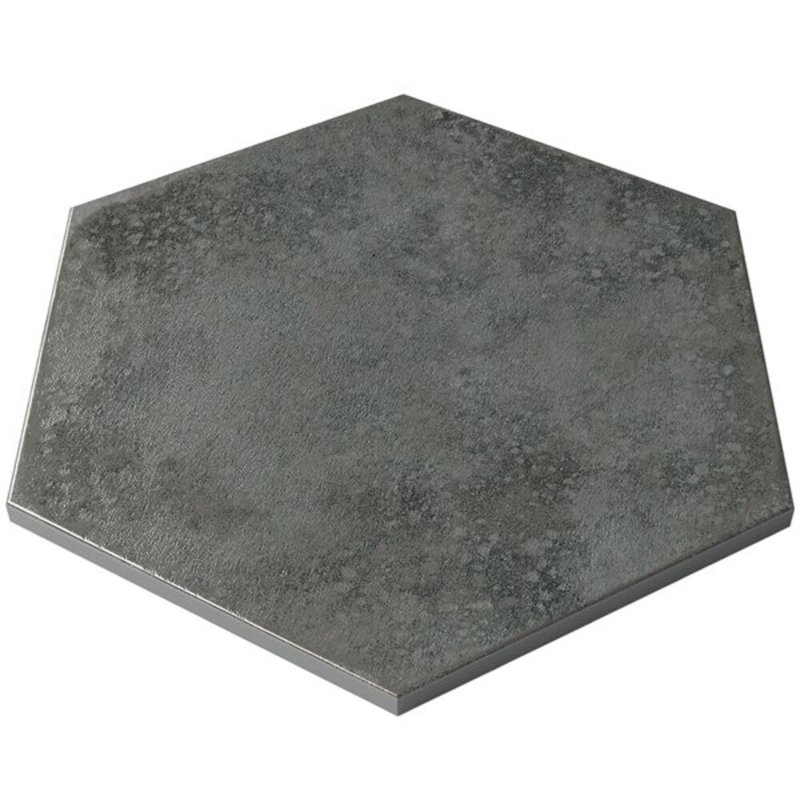 Kalay 9" Hexagon Polished Porcelain Tile, Green