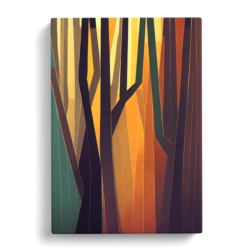 Tree Abstract Block Vol.4 - Wall Art, 50cm H x 35cm W x 3cm D, Wrapped Canvas