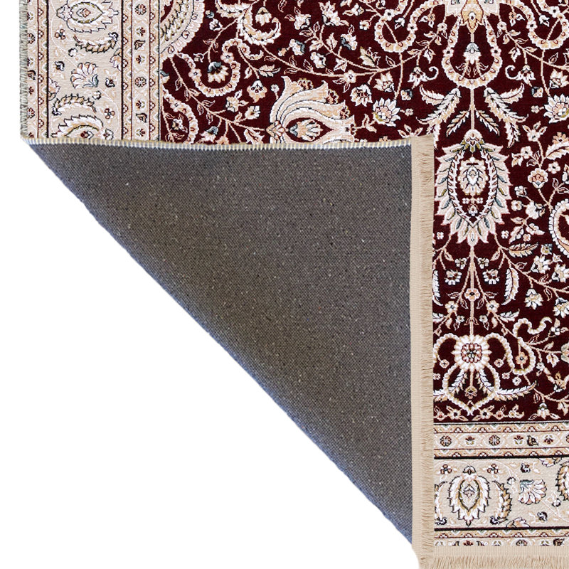 Tapis décoratif rétro à motif traditionnel brun et gris, Tapis de couloir 3 pi 3,37 po x 6 pi 6,74 po