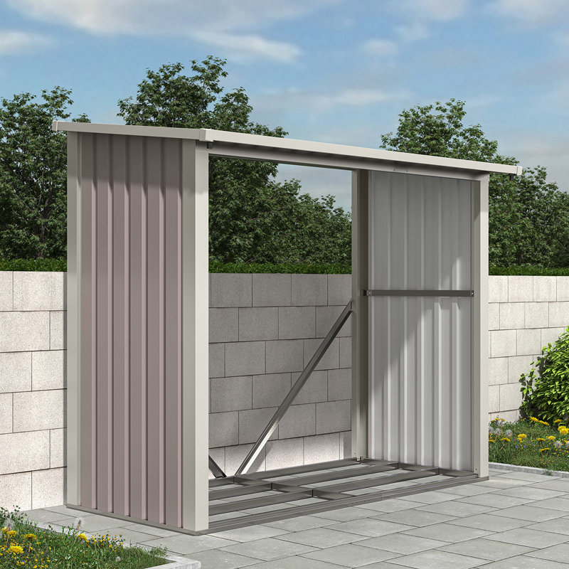 182cm W x 89cm D Metal Log Store