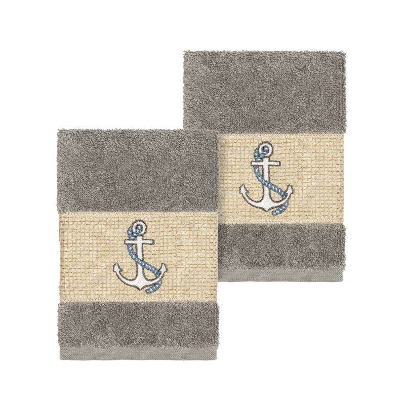 Essuie-mains en coton Easton, Gris foncé