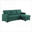Canapé modulaire avec canapé-lit et amp; Chaise avec rangement, lin vert sauge | Pour les petits espaces Invités