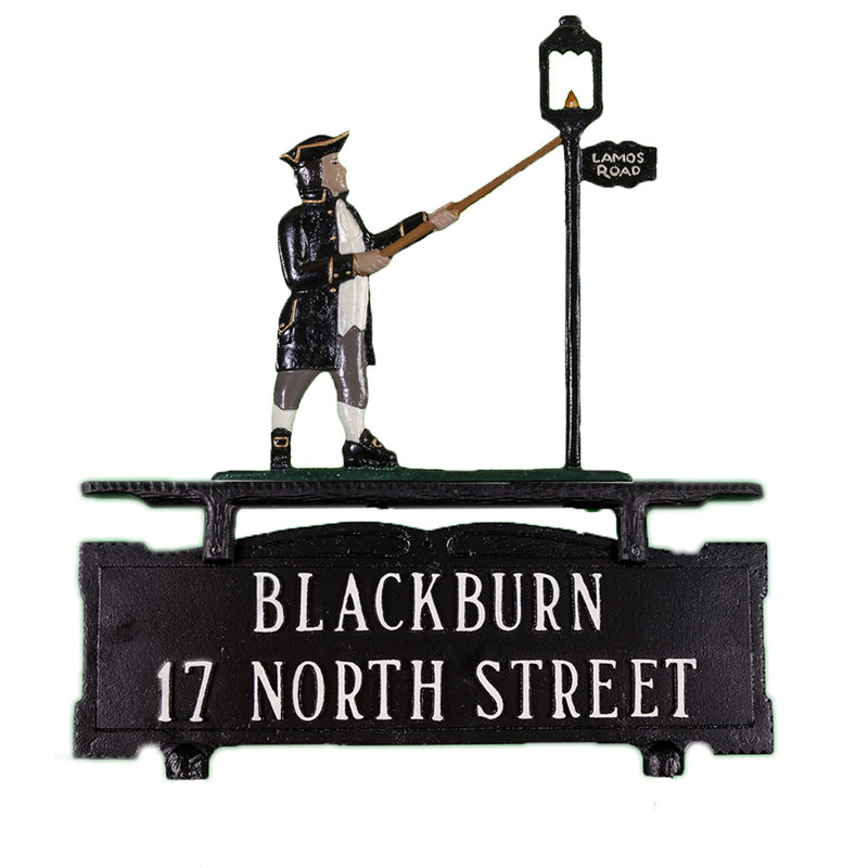 2-Line Mailbox Sign, Natural, Yes