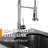 43" 6-Burner Gas Grill Outdoor Kitchen with Rotisserie, Granite & Storage