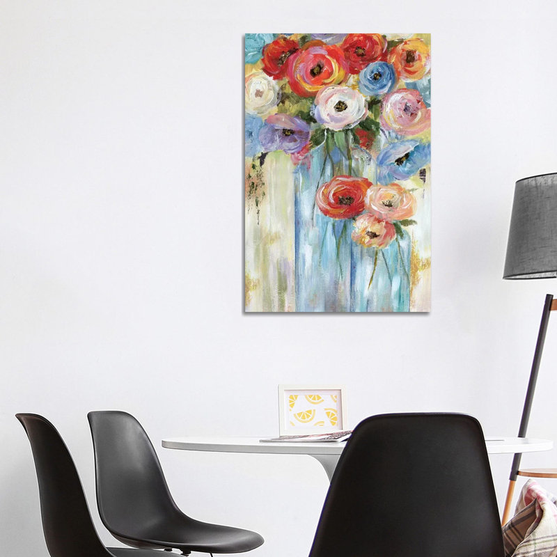 Bottles And Blooms by Nan - Wrapped Canvas Print, 101.6 cm H x 66.04 cm W x 1.91 cm D