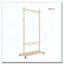 Séchoir à vêtements en bois massif avec 6 cintres en bois, conception compacte, tablette réglable