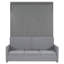 Grand lit escamotable mural avec coussin et canapé, lit pliant peu encombrant avec rangement, gris-903351194