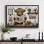 Highland Cow, salle de bain humoristique, œuvre d'art campagnard-131635956-131635962