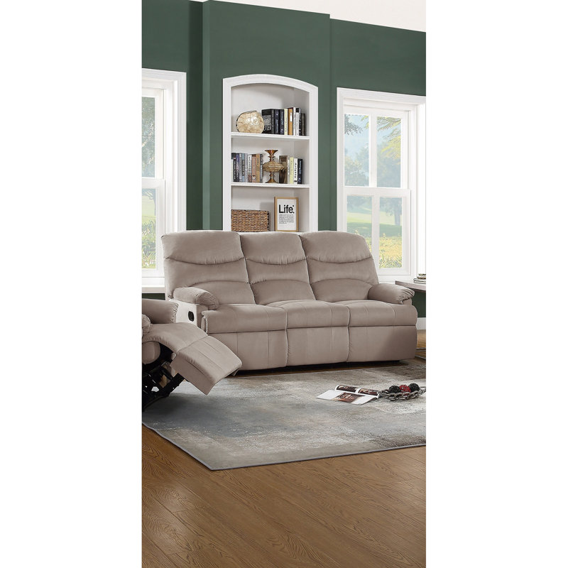 Canapé inclinable double luxueux de style luxueux brun 1 pièce