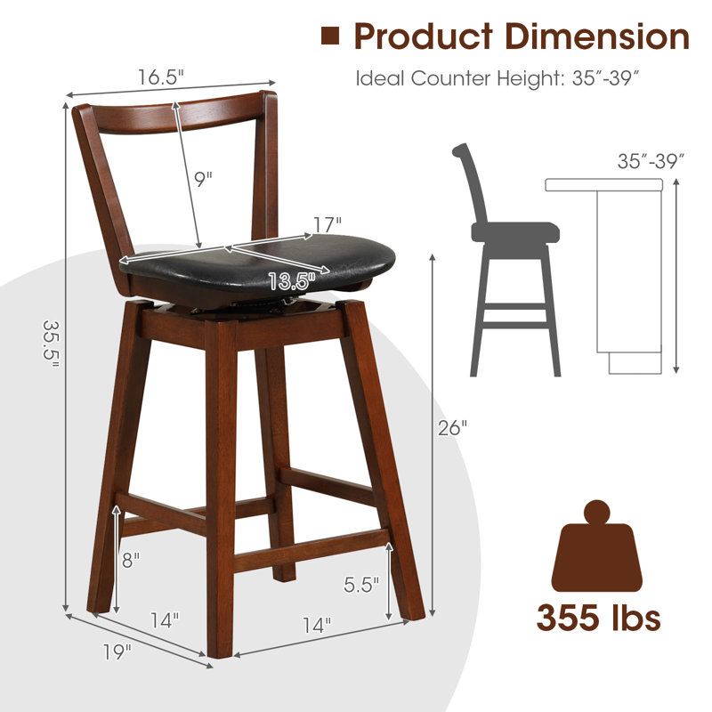 Tabouret de bar rotatif 26 po Bronwynn, 2